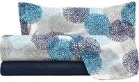 Completo letto singolo Soffioni blu Datex