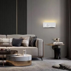 Immax 08285L-LED Applique con ripiano, USB e ricarica wireless LED/3W/230V + LED/3W