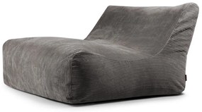 Puof a sacco grigio scuro con rivestimento in velluto a coste Sofa Lounge – SLOWDOWN