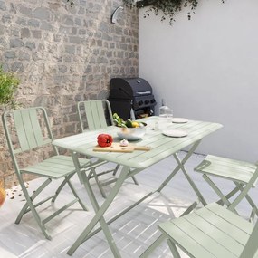 Set tavolo e sedie Idaho NATERIAL in alluminio blu per 6 persone