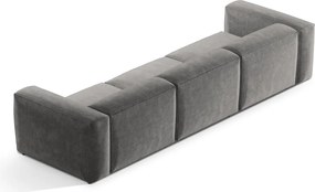 Divano grigio chiaro con rivestimento in velluto a coste 364 cm Bergamo – Cosmopolitan Design