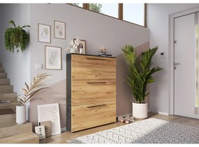 Scarpiera a battente grigio scuro in rovere Wildomar - Germania