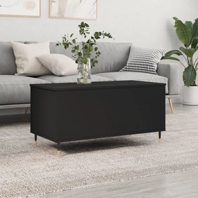 Tavolino Da Salotto Nero 90x44,5x45 Cm İn Legno Multistrato /