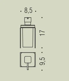 Colombo Forever b9334 dispenser Spandisapone liquido Da Appoggio in Vetro Acidato Naturale cromo