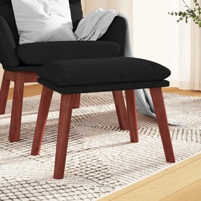 Poggiapiedi Nero 45x29,5x35 Cm İn Tessuto /