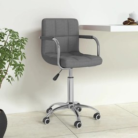 Sedia da ufficio girevole grigio chiaro in tessuto