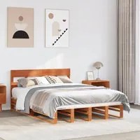 Letto senza Materasso Marrone Cera 120x200 cm in Legno di Pino 3302293