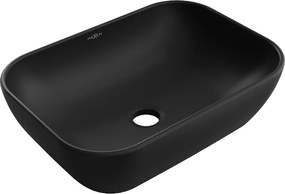 Mexen Rita lavabo da appoggio 45 x 32 cm, nero opaco - 21084585