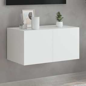 Mobile Tv A Parete Con Luci Led Bianco 60x35x31 Cm /