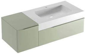 Mobile bagno con lavabo L 120 x H 36 x P 51 cm avocado per vasca a destra Ginevra