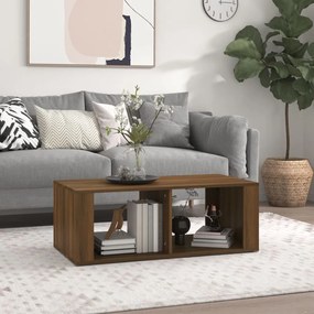 Tavolino da salotto rovere marrone100x50x36cm legno multistrato