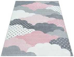 Tappeto per bambini rosa e grigio 120x170 cm Bambi - Ayyildiz Carpets