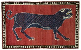 Gabbeh Tappeto 170 x 110 Rosso (Iran) Annodato A Mano