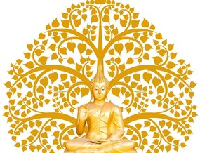Stampa su tela – Buddha con albero della vita