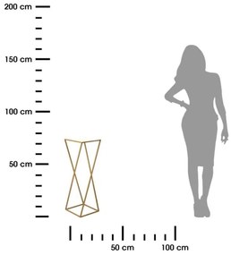 Fiore stand 70x24 cm oro