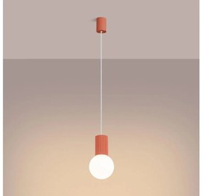 Sollux SL.1754 - Lampadario a sospensione con filo HALO 1xG9/8W/230V diametro 12 cm rosa