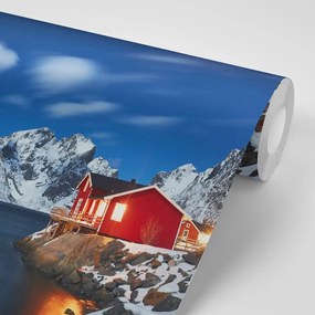 Carta da parati – Paesaggio notturno in Norvegia