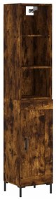 Credenza Rovere Fumo 34,5x34x180 cm in Legno Multistrato