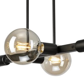 Lampadario a sospensione con supporto rigido ASTRID 4xE27/60W/230V nero