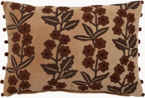 Cuscino decorativo in cotone Flowers and Leaves