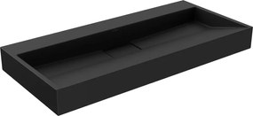 Mexen Ava lavabo da appoggio in conglomerato B/O 100 x 46 cm, nero - 23011070