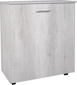 Letto a scomparsa estraibile salvaspazio con materasso 80x180 Quercia Bianco