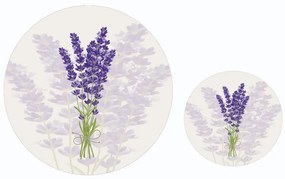 Tappetini da bagno viola e beige in un set di 2 pezzi - Minimalist Home World