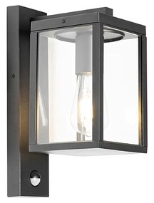 Applique da esterno nera con sensore di movimento IP44 - Charlois