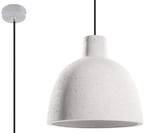 Lampadario a Sospensione in Cemento Bianco DAMASO E27 da interno