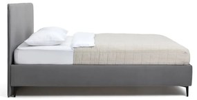 Letto matrimoniale imbottito grigio con materasso incluso/con rete inclusa 180x200 cm Noira Slim – Bonami Selection