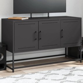 Mobile Tv Nero 100,5x39x60,5 Cm İn Acciaio /