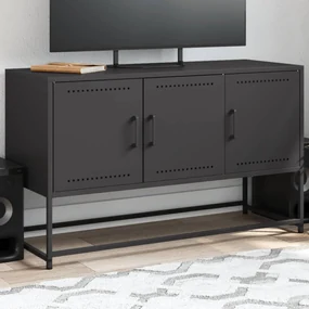 Mobile Tv Nero 100,5x39x60,5 Cm İn Acciaio /