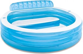 Intex 57190NP - Piscina Gonfiabile Family Lounge, Vinile, Multicolore, 229x218x79 cm