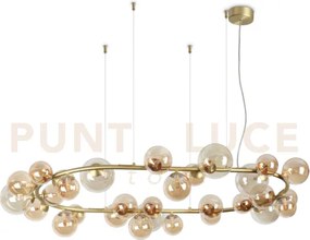 Perlage lampadario a sospensione 30 luci attacco g9 lampadine inclu...