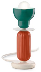 Ferroluce Decò  Berimbau lampada tavolo alta C2602 Turchese+ Arancio pokè