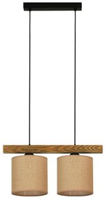 Brilagi - Lampadario a sospensione con filo FOREST 2xE27/15W/230V pino/marrone/nero