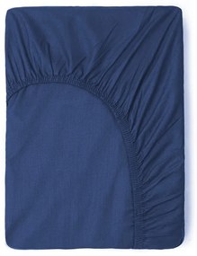 Lenzuolo elastico in cotone blu scuro, 160 x 200 cm - Good Morning