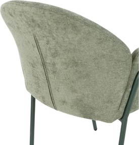 Set di sedie da pranzo verde in imbottito 2 pz Aslin – MOME