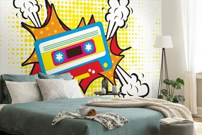 Carta da parati autoadesiva – Pop art cassetta