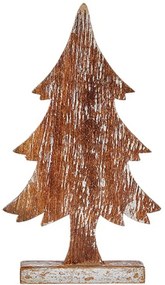 Statua Decorativa Albero di Natale Argentato Legno 5 x 39 x 21 cm (6 Unità)