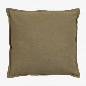 Cuscino quadrato in cotone (45x45 cm) Elezar Verde Militare Chiaro - Sklum