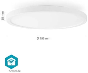 Nedis WIFILAC31WT - LED RGBW Lampada dimmerabile LED/18W/230V 2700-6500K Wi-Fi