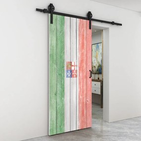 Porta scorrevole Italia in mdf multicolore, L 92.5 x H 211.5 cm, con binario Rodeo Reversibile