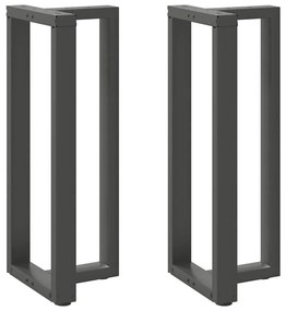 Gambe Tavolo Bar A T 2 Pz Antracite 50x35x(100-101) Cm Acciaio /