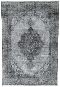 Tabriz Tappeto 290x190 Nero (Iran) Annodato A Mano