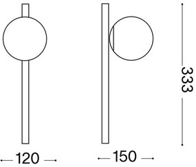 Ideal Lux - Applique a LED BINOMIO 1xG9/3W/230V oro