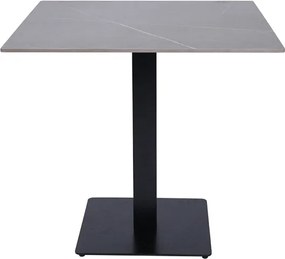 Tavolo da bar ristorante quadrato 70x70 cm con Top per esterno effetto Cemento H 106