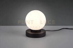Prinz ii lampada nera e sfera bianca  h 15cm 1 luce attacco e14