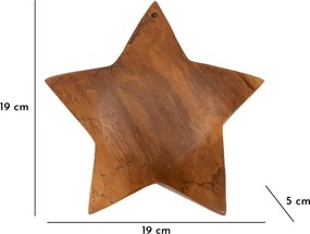 Decorazione Bintang Da App.In Teak Ric. Cmø19X5 Min2 (Pezzi Unici-Non Rip. In Serie)