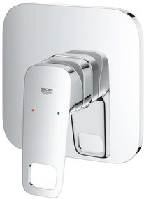 Rubinetto per doccia getto aerato ad incasso monocomando Clova Pulse argento lucido GROHE